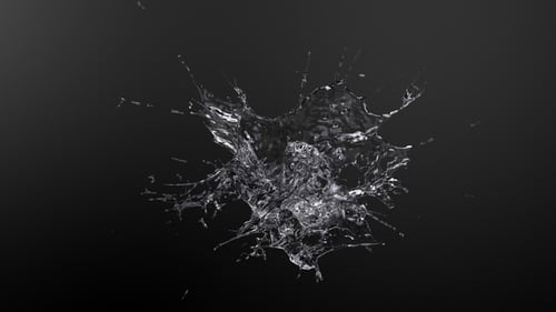 Dynamic Water Splash Element with Alpha Channel