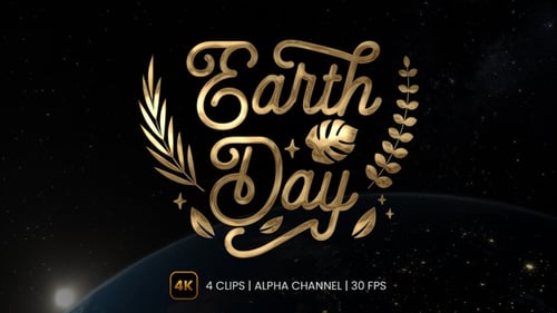 Elegant Earth Day Text Reveal Pack with Botanical Accents