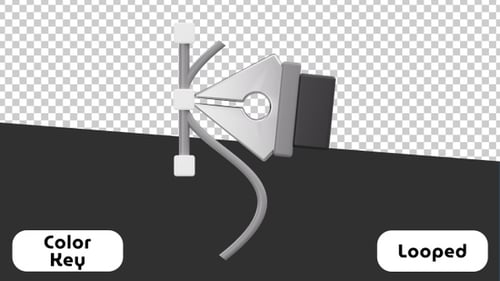 3D Animated Icon of Curvature Tool | Color Key Effect