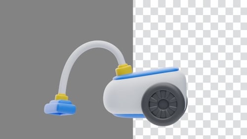 3D Animation of Powerful Vacuum Cleaner for Deep Cleaning | Alpha Channel