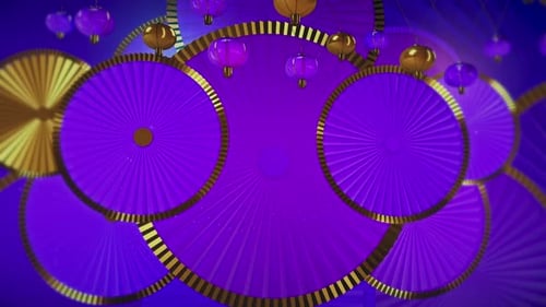 Boucle de fond d'ornements 3D Motion Party V.1