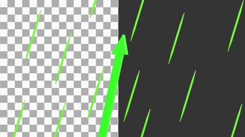 Animation 3D de la flèche du graphique du marché en hausse | Alpha Channel