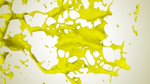 Dynamic Yellow Paint Splash Transition