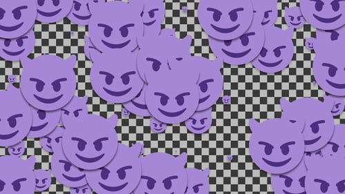 Emojii Smiling Face With Horns Transition | UHD | 60fps