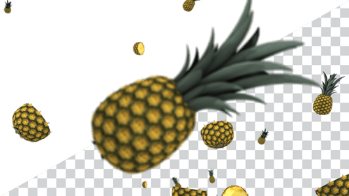 Tempting Pineapple Animation: Exquisite 4K Visuals with Alpha Transparency