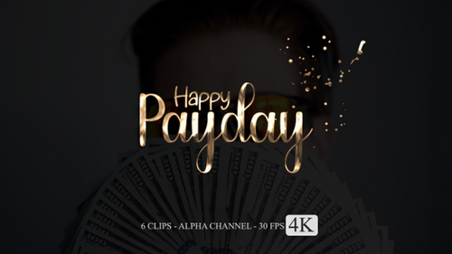 Happy Payday Animation Text