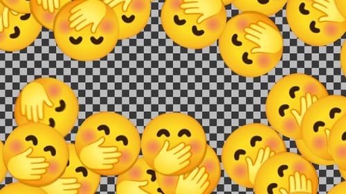 Playful Emoji Pattern Reveal Transition