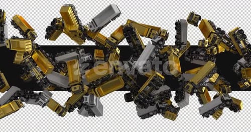 3D Dump Truck Swirl Transition with Alpha Channel