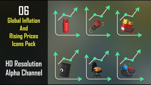 Global Inflation and Rising Prices Icons Pack