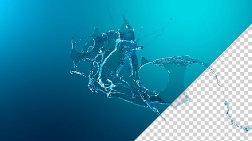 Kollision von Streaming Water Splash V6