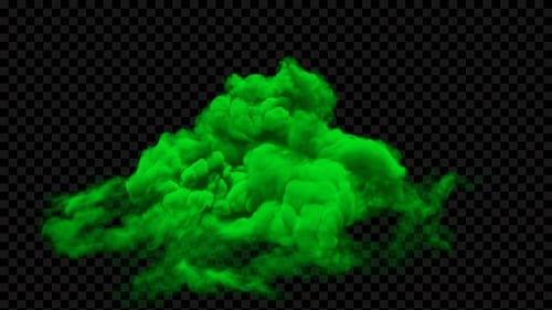 Heavy Green Smoke Explosion