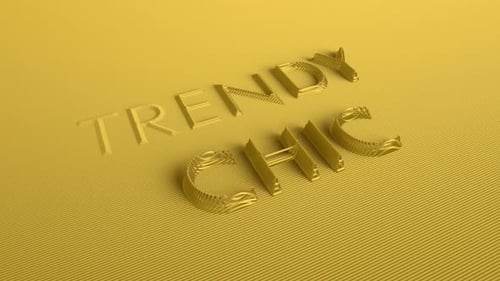 Tipografía moderna y elegante con acabado dorado refinado