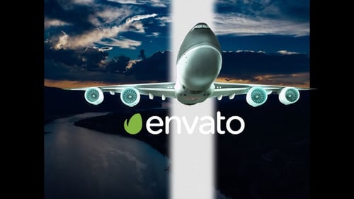 Dynamic Airplane Vertical Wipe Reveal Animation