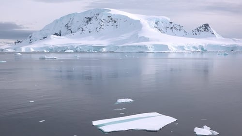 Magnificent ice structures and serene waters as the Antarctic summer. Wonders of Antarctica.