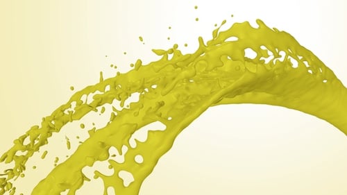 Vibrant Abstract Yellow Green Fluid Paint Splash