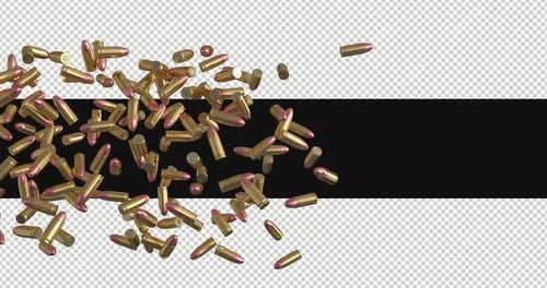 3D-Goldkugeln schweben auf Alpha über den Bildschirm