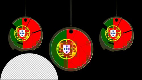 Dynamic Portugal Flag Reveal with Geometric Animation
