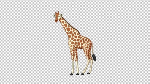 Zeichentrickgiraffe Alpha-Kanal 1080p