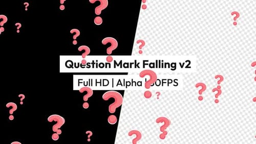 Fragezeichen Falling mit Alpha v2