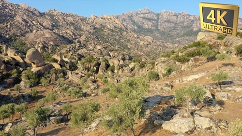 Rocky Mountain Landscape Aerial View