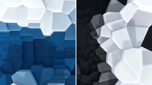 Paket mit abstrakten geometrischen 3D-Mustern