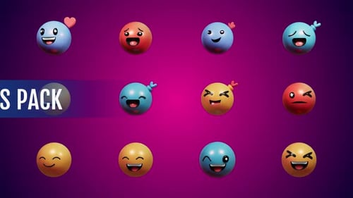 Animated 3D Emoji Character Pack with Diverse Expressions