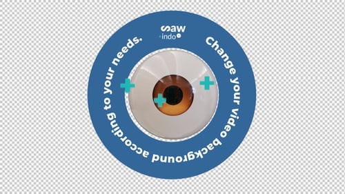 3d Animation Healty Eye - Transparent Background Loop