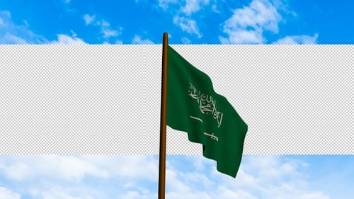 Flag Of Saudi Arabia Waving alpha