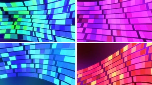 Abstract Blocks Rhythmic Animation Background Loop