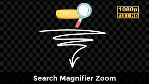 Search Magnifier Zoom – Comic Style Motion Graphic