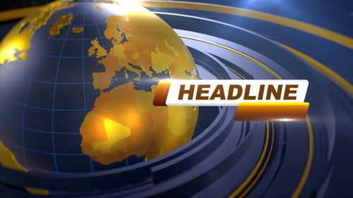 Dynamic News Broadcast Opener with Globe and Headline Reveal
