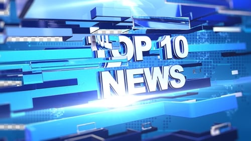 Seamless Top10 News Broadcast Transition Blue Version