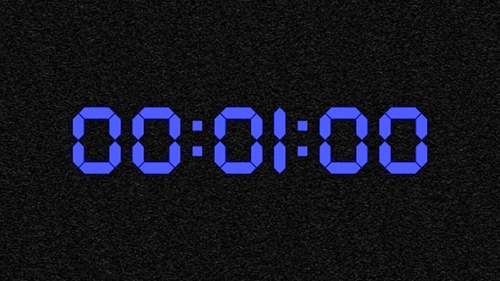 Blue Digital Countdown Timer for Broadcasts and Events