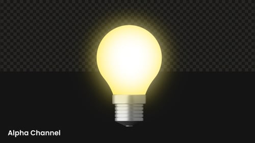 3D Light Bulb Animation | Alpha Loop