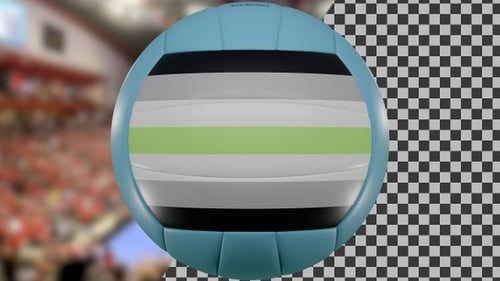 Rotating 3D Volleyball Animation with Alpha Channel