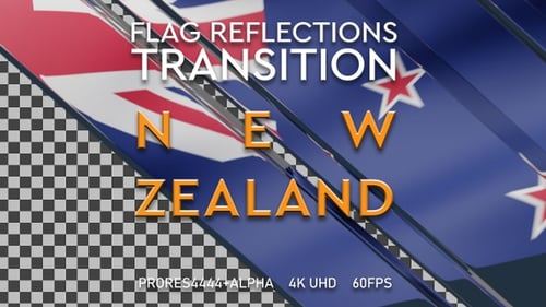 Flagge des neuseeländischen Übergangs | UHD | 60fps