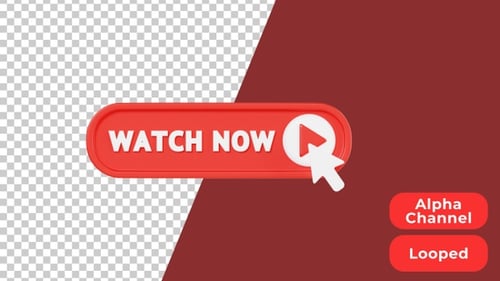 Botão Assista Agora com Animação 3D | Alpha Channel
