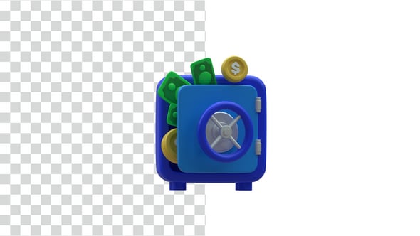 3D Icon Animation Safe Box, Elements Motion Graphics ft. finance ...