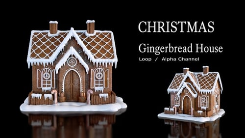 Rotating Gingerbread House for Christmas Holiday Celebrations