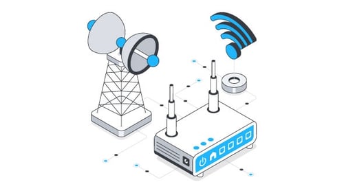 Internet Hosting/Internet Service Provider Isometric Animation Alpha Channel