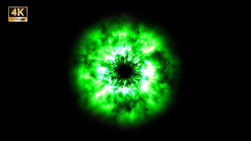 Shockwave Green Energy Burst Animation Overlay