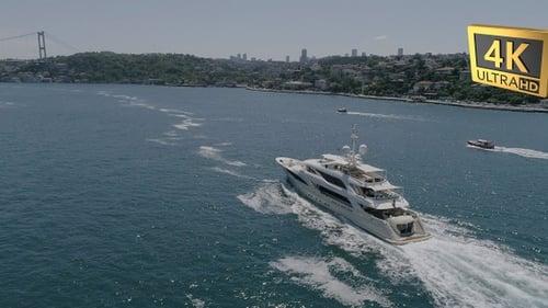Aerial Luxury yacht İn Istanbul Bosphorus-6