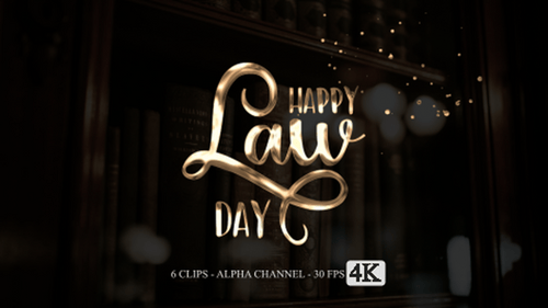 Happy Law Day Colorful Script Text Reveal Pack