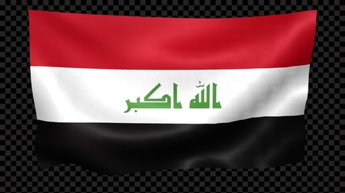 Wehende Irak-Flagge