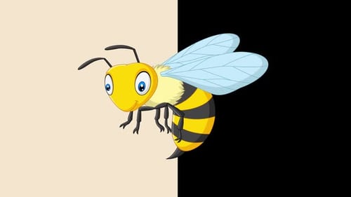 Animación de abejas de dibujos animados