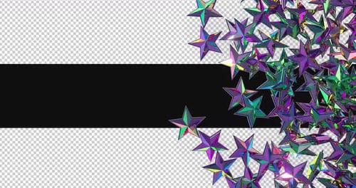 Iridescent Star Particles Transition Reveal