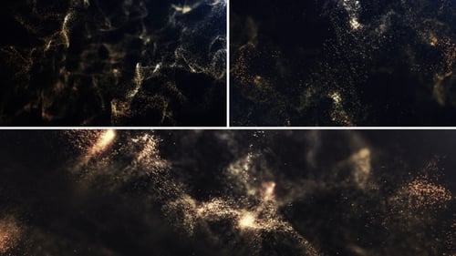 Golden Particles Background