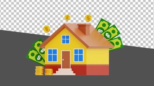 3D Household Income | Alpha Channel