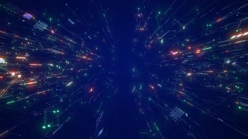 Loop Digital Space Background with Project file