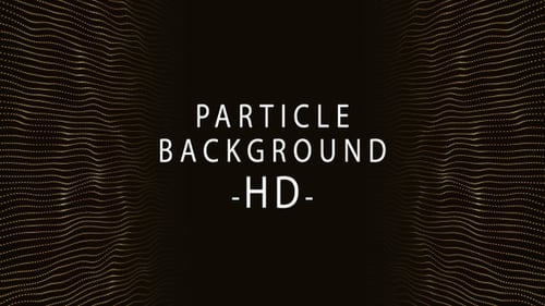 Abstract Dynamic Golden Dot Waves Digital Background Loop